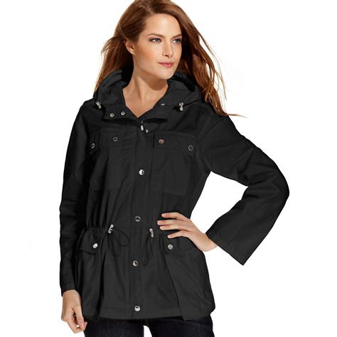 michael kors black hooded shirt|Michael Kors black shirt women.